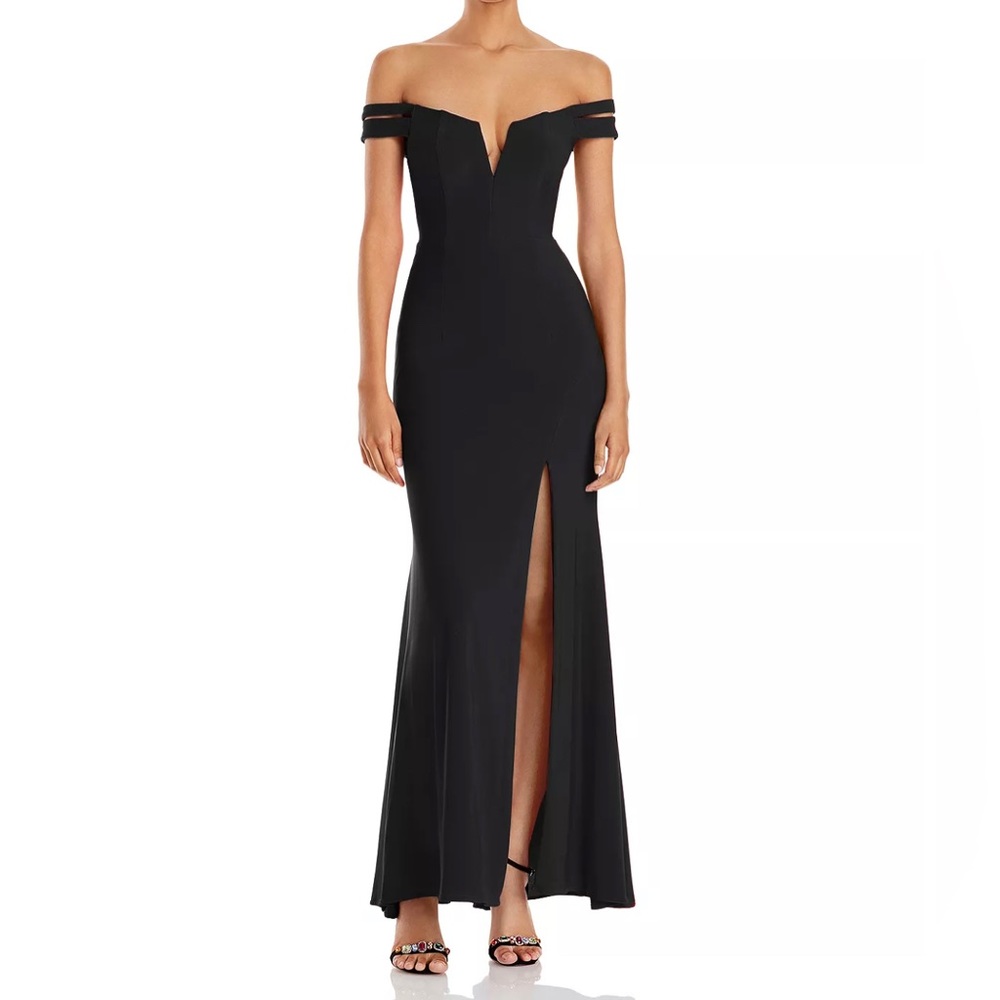 AQUA Off-the-Shoulder Gown - 100% Bloomingdale’s Exclusive